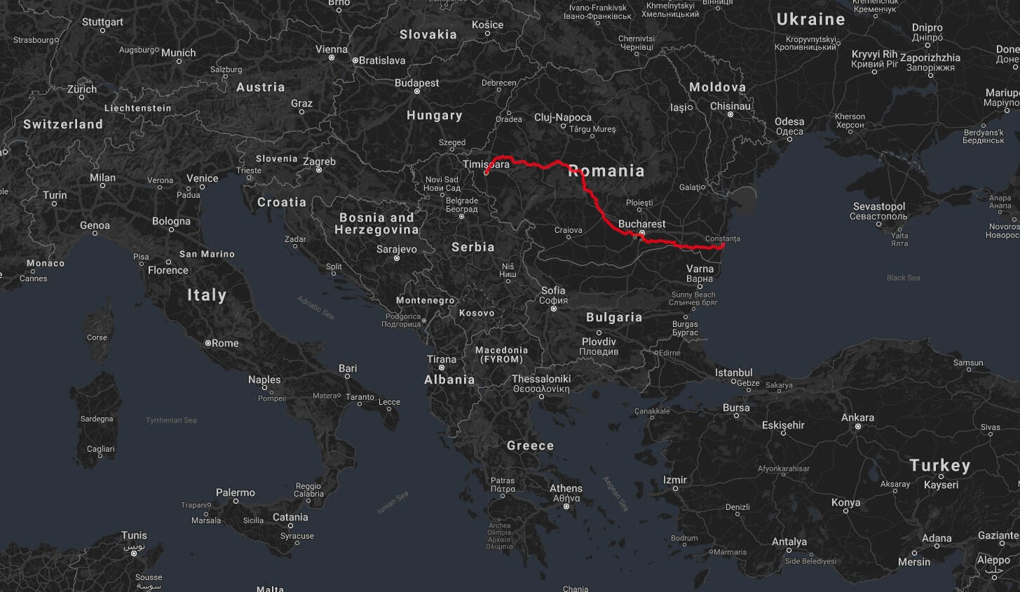 #acrossRomania 2018 tour map